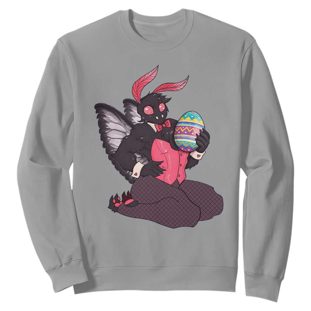 Sexy Easter Bunny Mothman Sweatshirt Cryptid Humor Gift TS12 Sport Gray Print Your Wear
