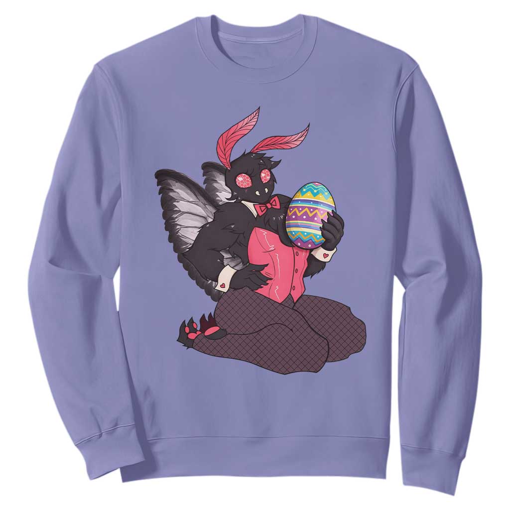 Sexy Easter Bunny Mothman Sweatshirt Cryptid Humor Gift TS12 Violet Print Your Wear