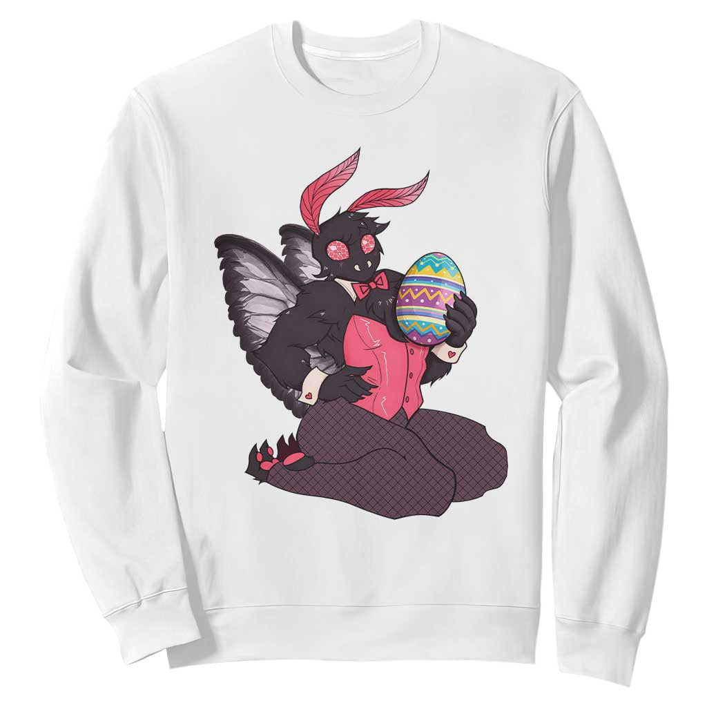Sexy Easter Bunny Mothman Sweatshirt Cryptid Humor Gift TS12 White Print Your Wear