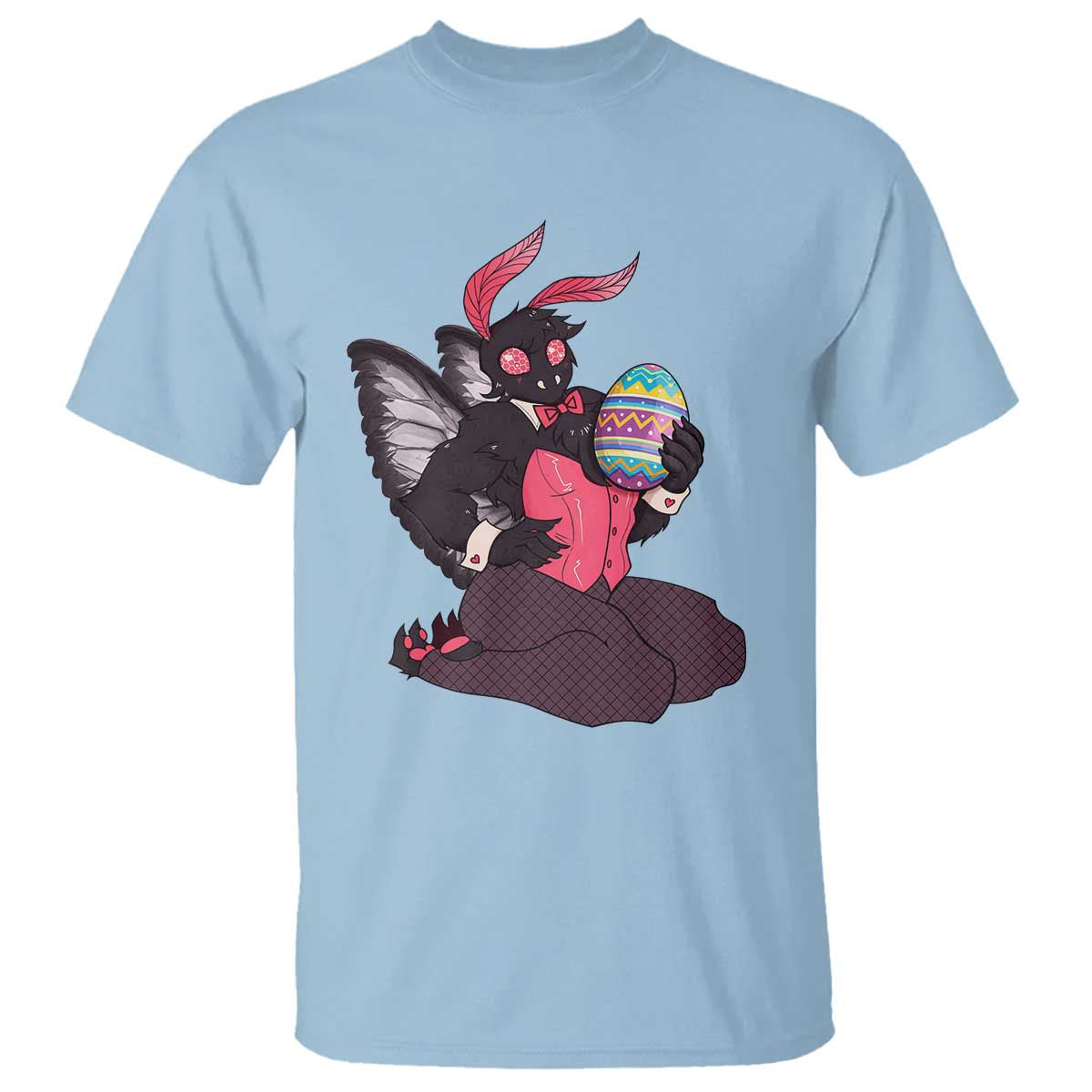 Sexy Easter Bunny Mothman T Shirt Cryptid Humor Gift TS12 Light Blue Print Your Wear