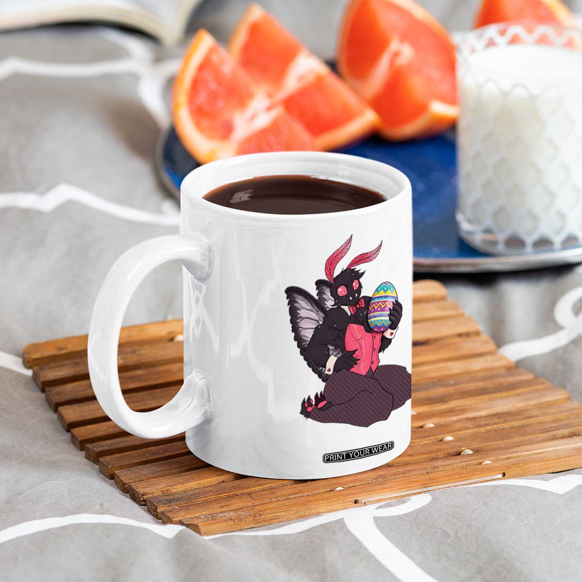 Sexy Easter Bunny Mothman Coffee Mug Cryptid Humor Gift TS12 Print Your Wear