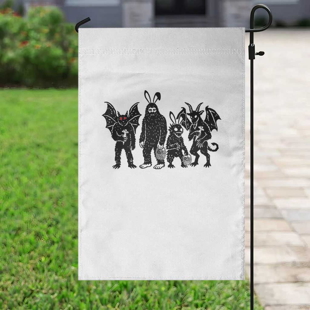 Funny Easter Cryptid Squad Garden Flag Bigfoot Mothman Jersey Devil Chupacabra Gift TS12 Print Your Wear