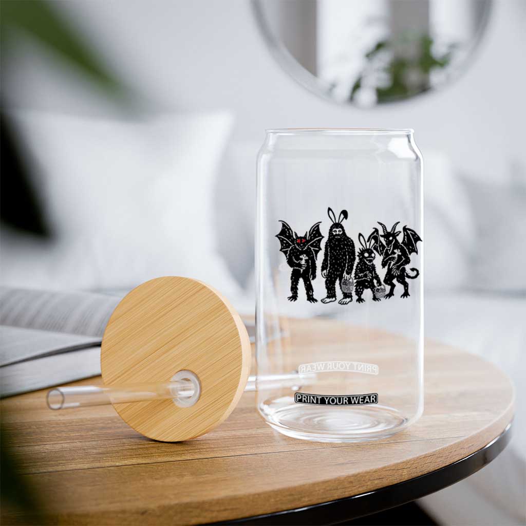 Funny Easter Cryptid Squad Glass Can Bigfoot Mothman Jersey Devil Chupacabra Gift TS12 Print Your Wear