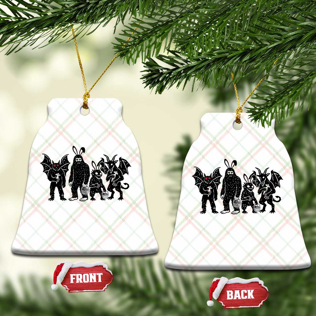 Funny Easter Cryptid Squad Ceramic Ornament Bigfoot Mothman Jersey Devil Chupacabra Gift TS12 Print Your Wear