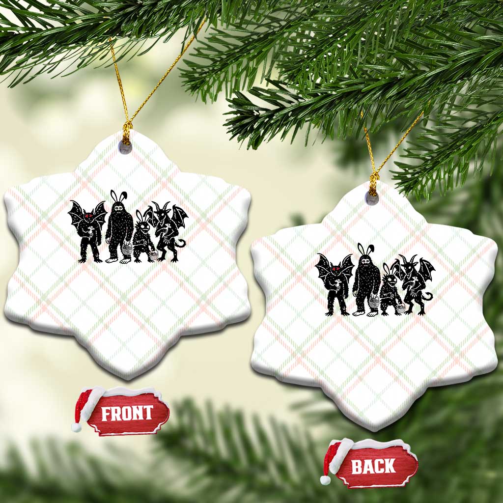 Funny Easter Cryptid Squad Ceramic Ornament Bigfoot Mothman Jersey Devil Chupacabra Gift TS12 Print Your Wear