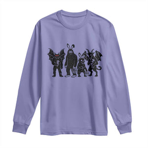 Funny Easter Cryptid Squad Long Sleeve Shirt Bigfoot Mothman Jersey Devil Chupacabra Gift TS12 Violet Print Your Wear