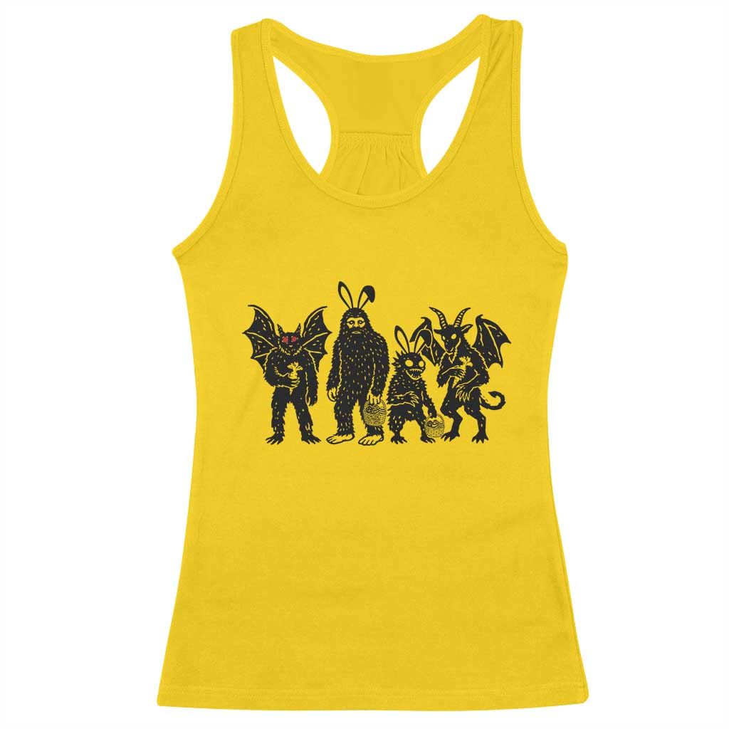 Funny Easter Cryptid Squad Racerback Tank Top Bigfoot Mothman Jersey Devil Chupacabra Gift TS12 Daisy Print Your Wear