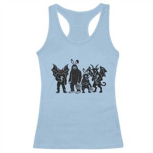Funny Easter Cryptid Squad Racerback Tank Top Bigfoot Mothman Jersey Devil Chupacabra Gift TS12 Light Blue Print Your Wear