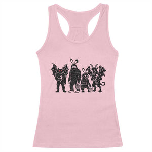 Funny Easter Cryptid Squad Racerback Tank Top Bigfoot Mothman Jersey Devil Chupacabra Gift TS12 Light Pink Print Your Wear