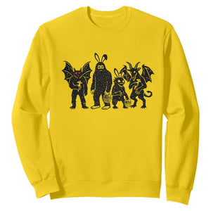 Funny Easter Cryptid Squad Sweatshirt Bigfoot Mothman Jersey Devil Chupacabra Gift TS12 Daisy Print Your Wear