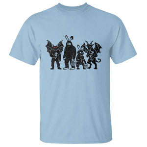Funny Easter Cryptid Squad T Shirt Bigfoot Mothman Jersey Devil Chupacabra Gift TS12 Light Blue Print Your Wear