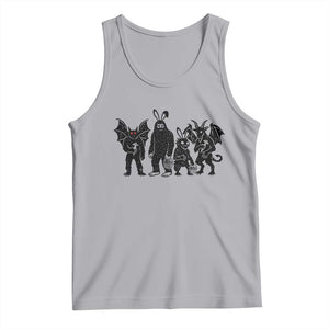 Funny Easter Cryptid Squad Tank Top Bigfoot Mothman Jersey Devil Chupacabra Gift TS12 Athletic Heather Print Your Wear