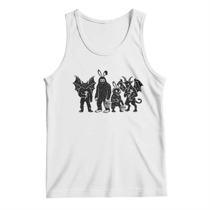 Funny Easter Cryptid Squad Tank Top Bigfoot Mothman Jersey Devil Chupacabra Gift TS12 White Print Your Wear