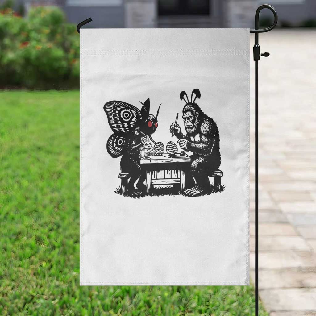 Funny Bigfoot And Mothman Egg Painting Garden Flag Cryptid Easter Gift TS12 Print Your Wear