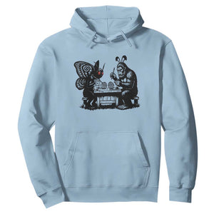 Funny Bigfoot And Mothman Egg Painting Hoodie Cryptid Easter Gift TS12 Light Blue Print Your Wear