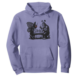 Funny Bigfoot And Mothman Egg Painting Hoodie Cryptid Easter Gift TS12 Violet Print Your Wear