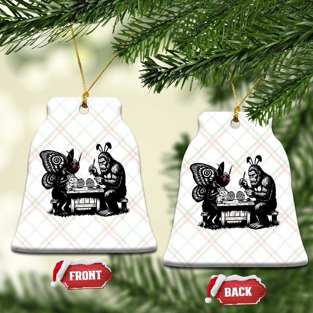 Funny Bigfoot And Mothman Egg Painting Ceramic Ornament Cryptid Easter Gift TS12 Print Your Wear
