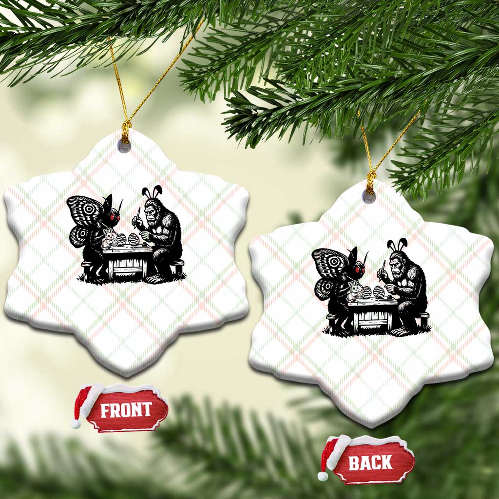 Funny Bigfoot And Mothman Egg Painting Ceramic Ornament Cryptid Easter Gift TS12 Print Your Wear
