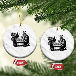 Funny Bigfoot And Mothman Egg Painting Ceramic Ornament Cryptid Easter Gift TS12 1pc White Marble Print Your Wear