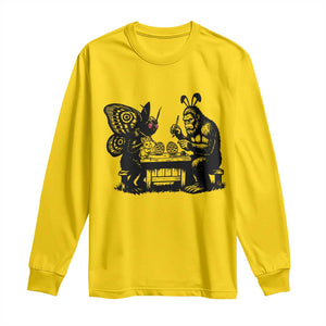 Funny Bigfoot And Mothman Egg Painting Long Sleeve Shirt Cryptid Easter Gift TS12 Daisy Print Your Wear