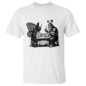 Funny Bigfoot And Mothman Egg Painting T Shirt Cryptid Easter Gift TS12 White Print Your Wear