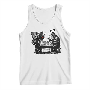 Funny Bigfoot And Mothman Egg Painting Tank Top Cryptid Easter Gift TS12 White Print Your Wear