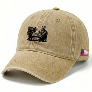 Funny Bigfoot And Mothman Egg Painting Washed Cotton Baseball Cap Cryptid Easter Gift TS12 Print Your Wear