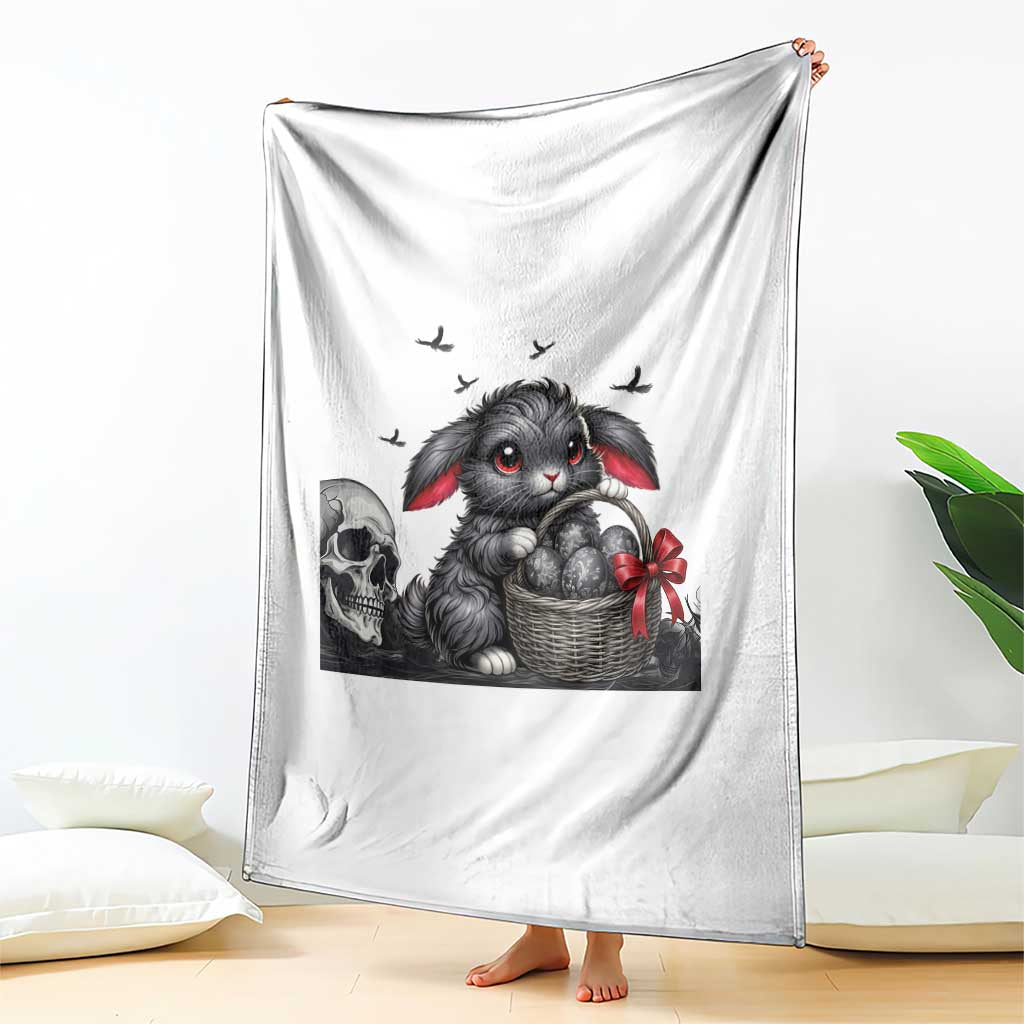 Gothic Easter Bunny Throw Blanket Dark Aesthetic Rabbit Gift TS12 Print Your Wear
