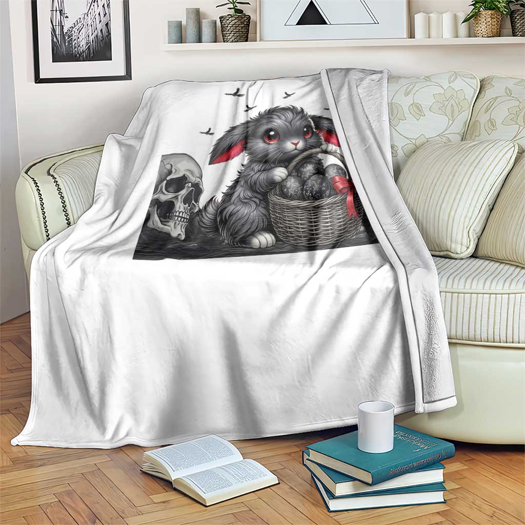 Gothic Easter Bunny Throw Blanket Dark Aesthetic Rabbit Gift TS12 Print Your Wear