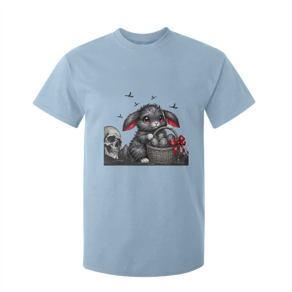 Gothic Easter Bunny T Shirt For Kid Dark Aesthetic Rabbit Gift TS12 Light Blue Print Your Wear