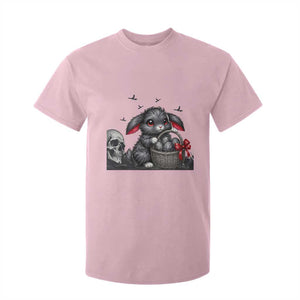 Gothic Easter Bunny T Shirt For Kid Dark Aesthetic Rabbit Gift TS12 Light Pink Print Your Wear