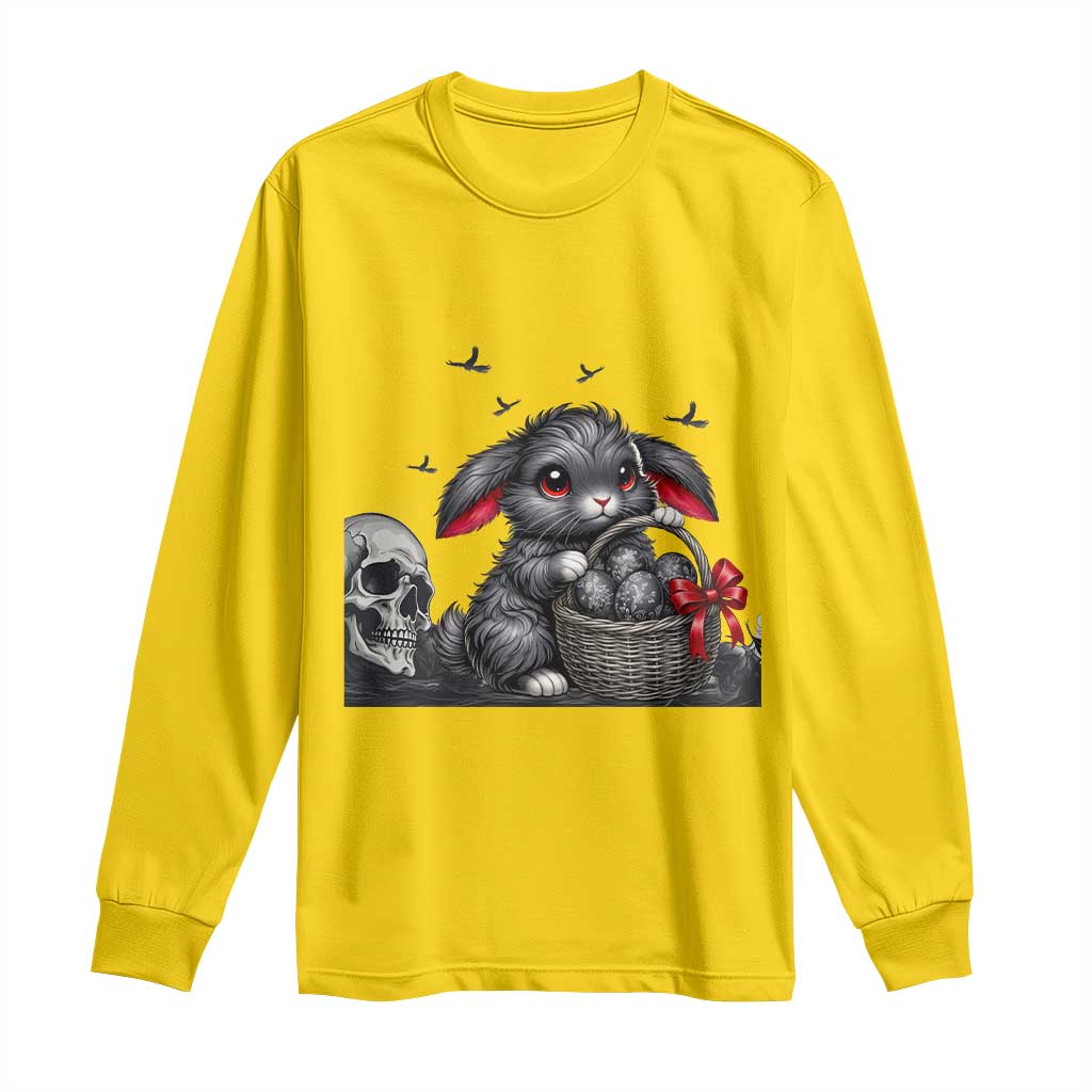 Gothic Easter Bunny Long Sleeve Shirt Dark Aesthetic Rabbit Gift TS12 Daisy Print Your Wear