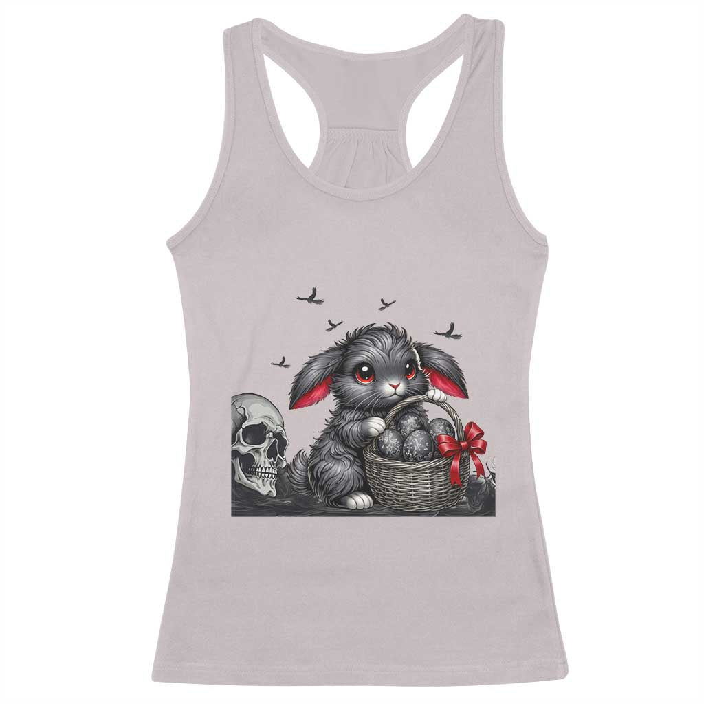 Gothic Easter Bunny Racerback Tank Top Dark Aesthetic Rabbit Gift TS12 Ice Gray Print Your Wear