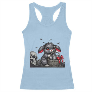 Gothic Easter Bunny Racerback Tank Top Dark Aesthetic Rabbit Gift TS12 Light Blue Print Your Wear