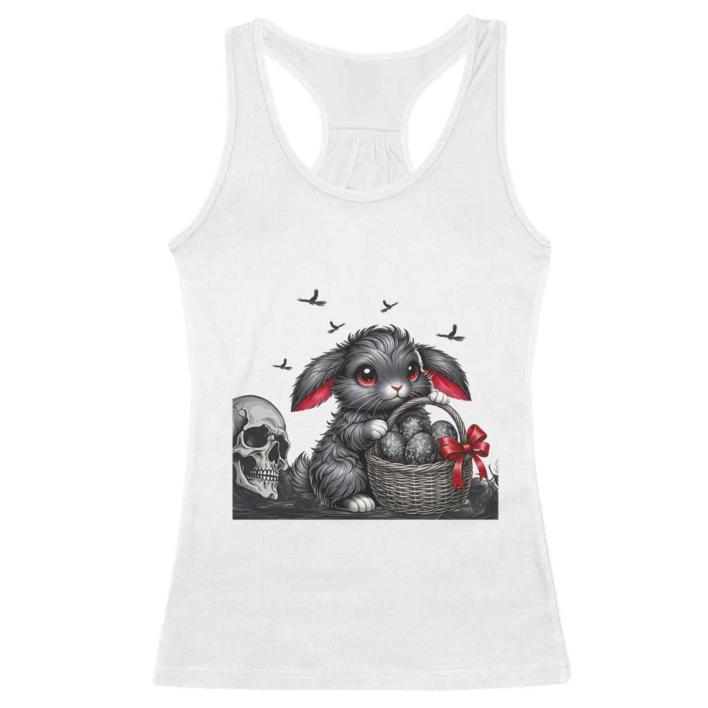 Gothic Easter Bunny Racerback Tank Top Dark Aesthetic Rabbit Gift TS12 White Print Your Wear
