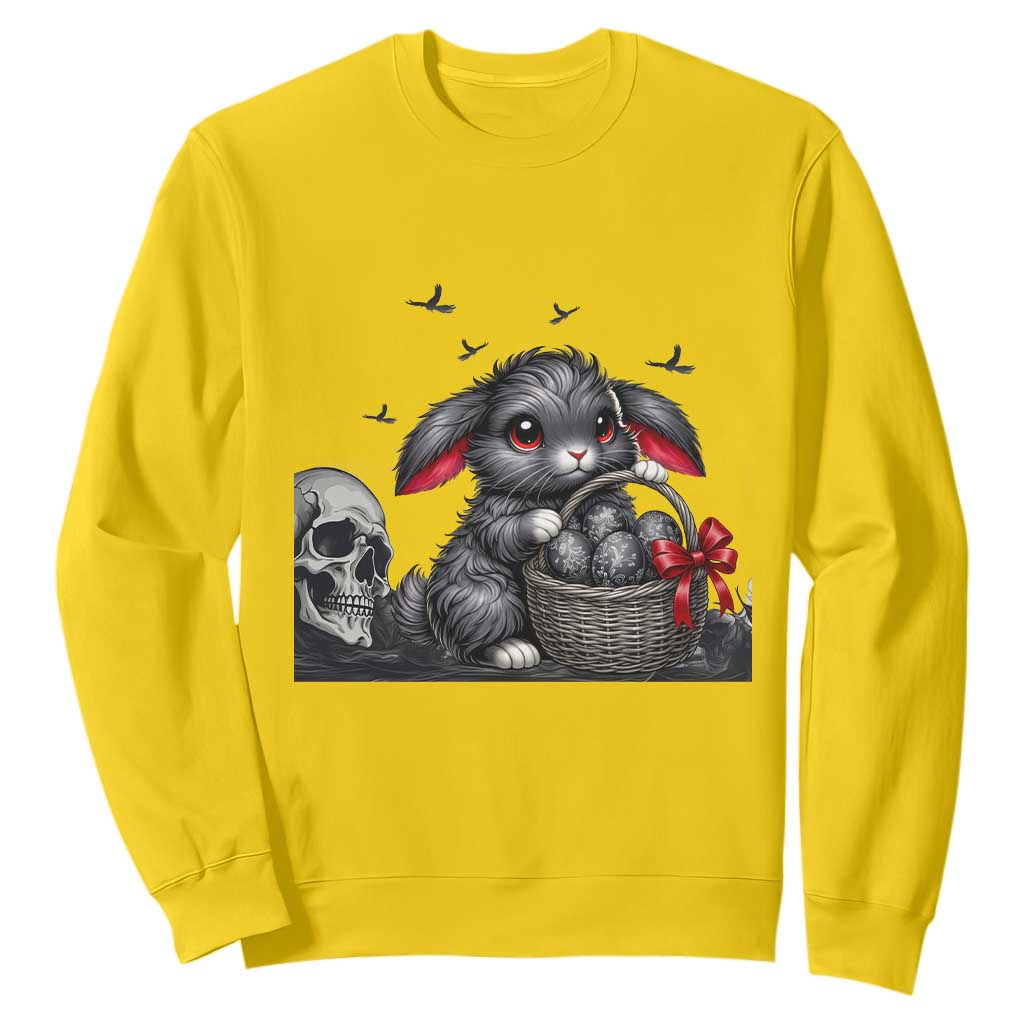 Gothic Easter Bunny Sweatshirt Dark Aesthetic Rabbit Gift TS12 Daisy Print Your Wear