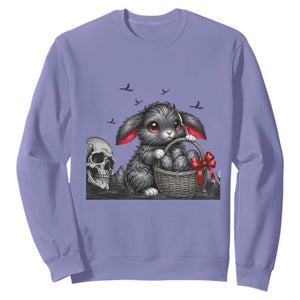 Gothic Easter Bunny Sweatshirt Dark Aesthetic Rabbit Gift TS12 Violet Print Your Wear