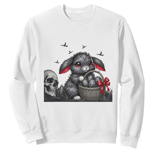 Gothic Easter Bunny Sweatshirt Dark Aesthetic Rabbit Gift TS12 White Print Your Wear