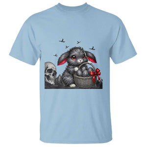 Gothic Easter Bunny T Shirt Dark Aesthetic Rabbit Gift TS12 Light Blue Print Your Wear
