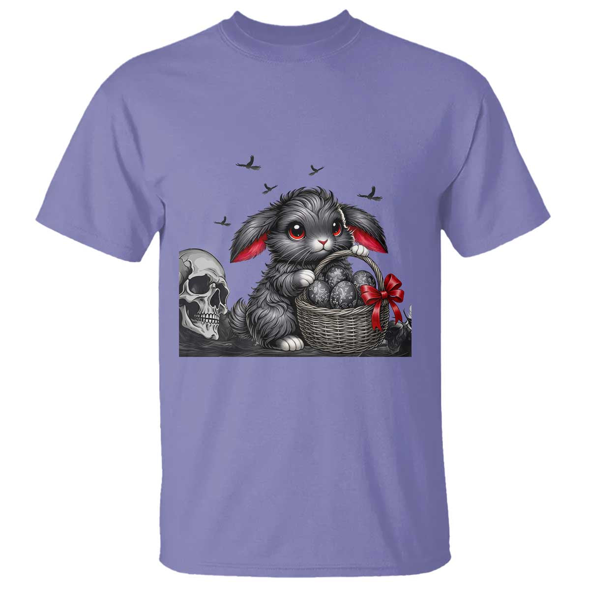 Gothic Easter Bunny T Shirt Dark Aesthetic Rabbit Gift TS12 Violet Print Your Wear