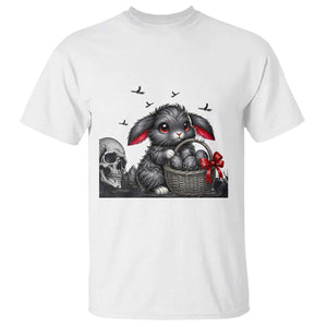 Gothic Easter Bunny T Shirt Dark Aesthetic Rabbit Gift TS12 White Print Your Wear