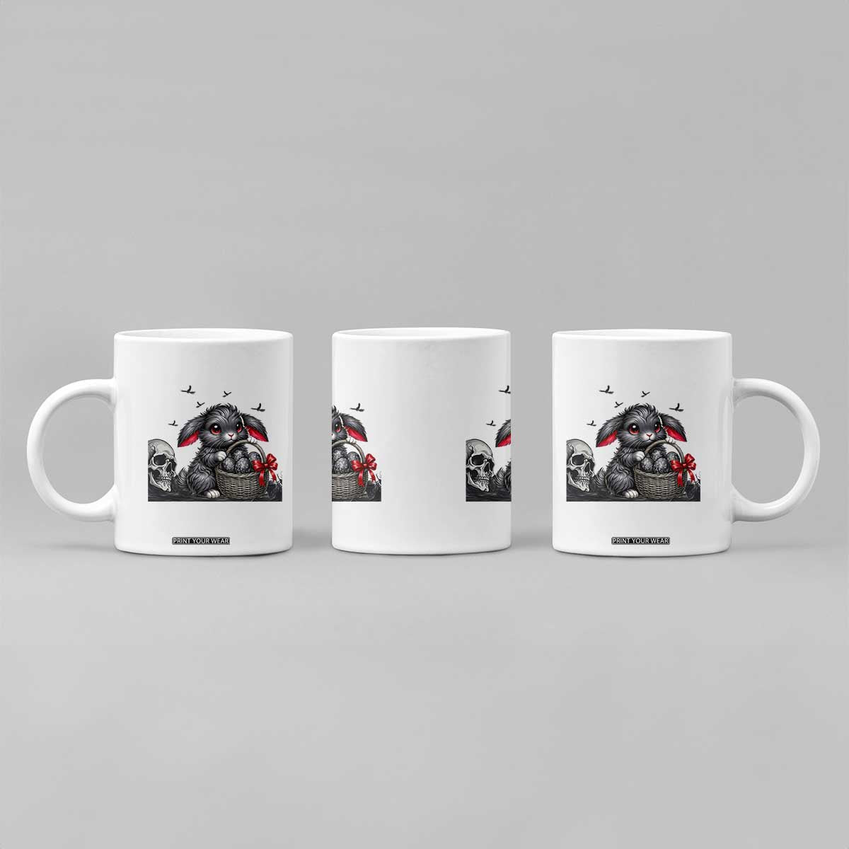 Gothic Easter Bunny Coffee Mug Dark Aesthetic Rabbit Gift TS12 Print Your Wear