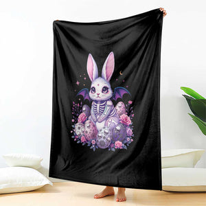 Cute Spooky Easter Bunny Throw Blanket Pastel Goth Rabbit Gift TS12 Print Your Wear