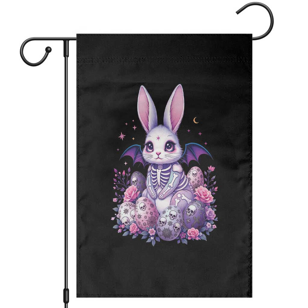 Cute Spooky Easter Bunny Garden Flag Pastel Goth Rabbit Gift TS12 Black Print Your Wear
