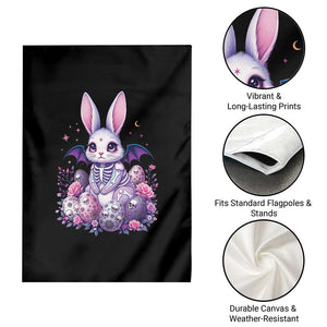 Cute Spooky Easter Bunny Garden Flag Pastel Goth Rabbit Gift TS12 Print Your Wear