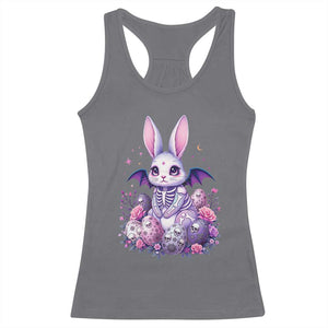 Cute Spooky Easter Bunny Racerback Tank Top Pastel Goth Rabbit Gift TS12 Charcoal Print Your Wear