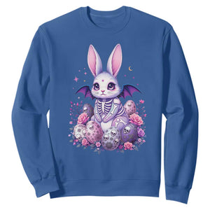 Cute Spooky Easter Bunny Sweatshirt Pastel Goth Rabbit Gift TS12 Royal Blue Print Your Wear