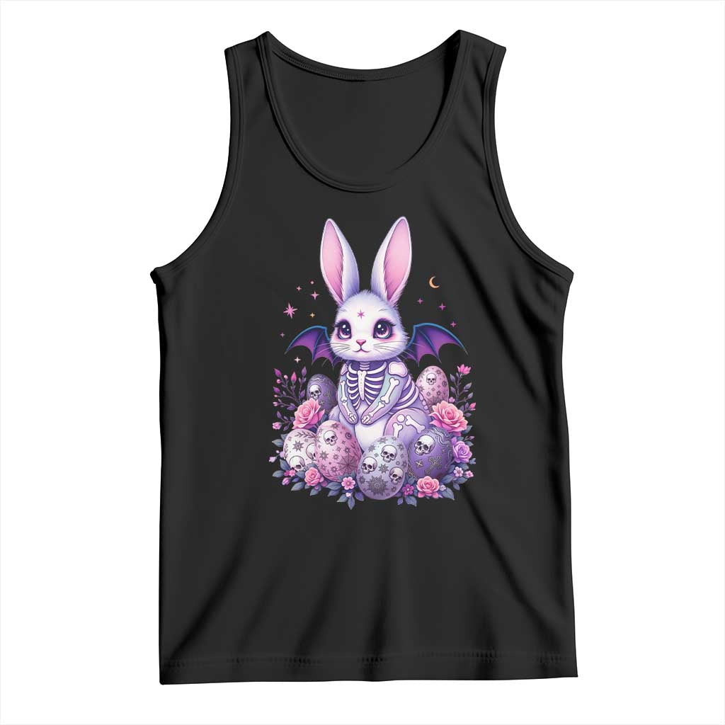 Cute Spooky Easter Bunny Tank Top Pastel Goth Rabbit Gift TS12 Black Print Your Wear