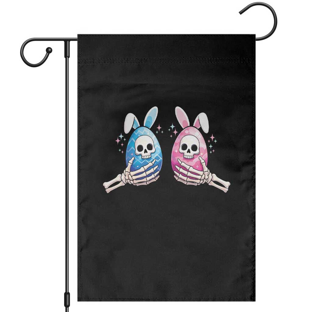 Gothic Easter Gift Garden Flag Skeleton Hands Holding Easter Eggs TS12 Black Print Your Wear
