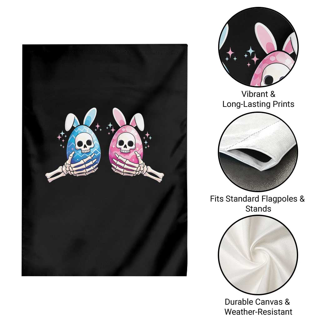 Gothic Easter Gift Garden Flag Skeleton Hands Holding Easter Eggs TS12 Print Your Wear